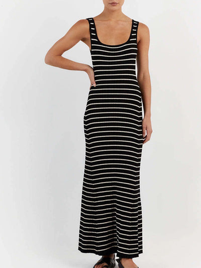 Stripe Long Knit Dress