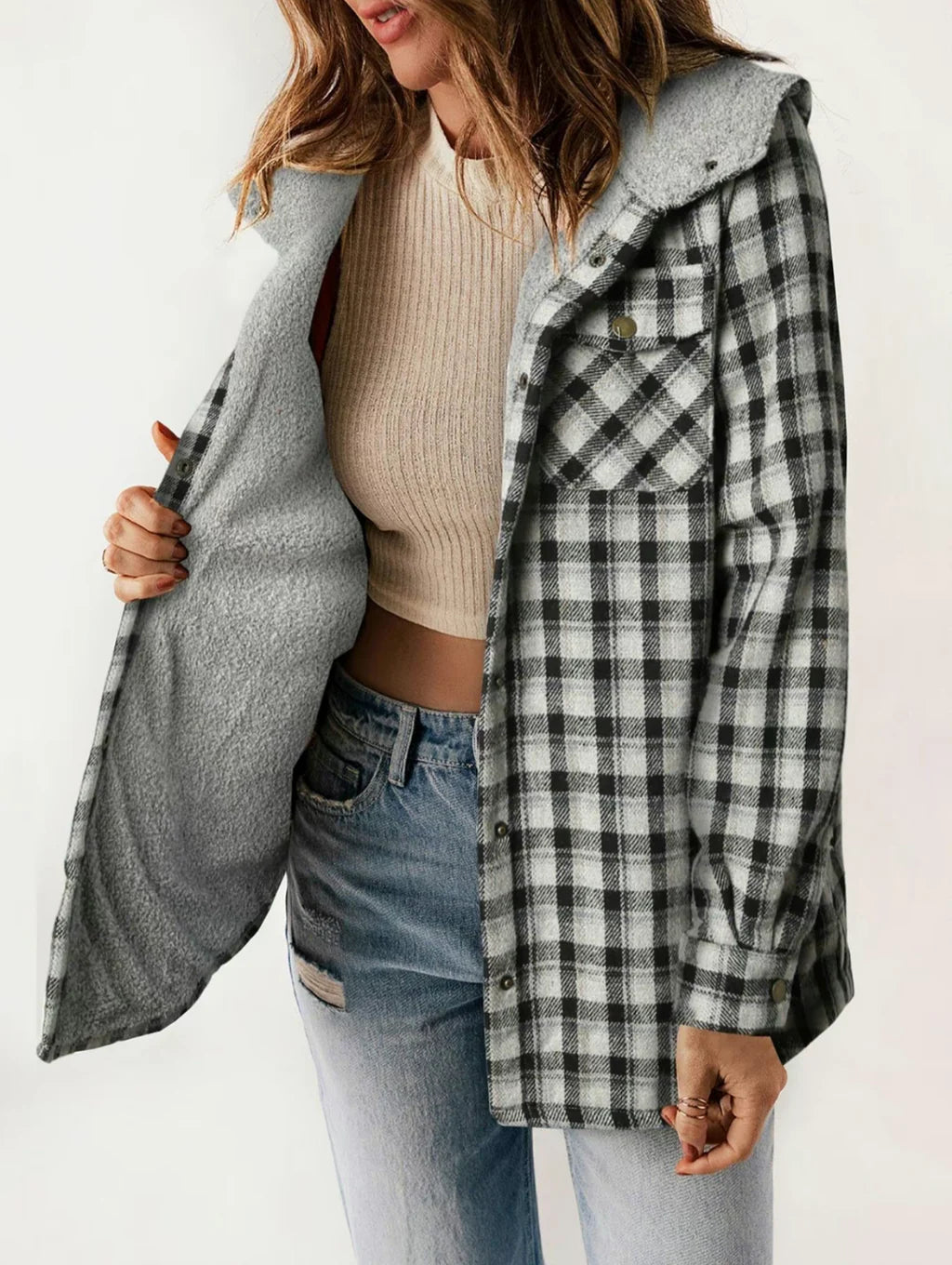 Plush Lined Flannel Jacket