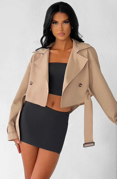 CALISTA CROPPED TRENCH COAT