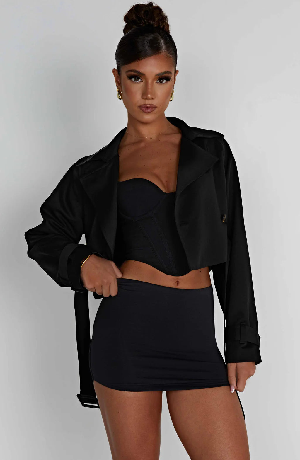 CALISTA CROPPED TRENCH COAT