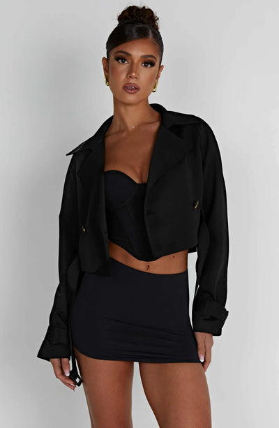 CALISTA CROPPED TRENCH COAT